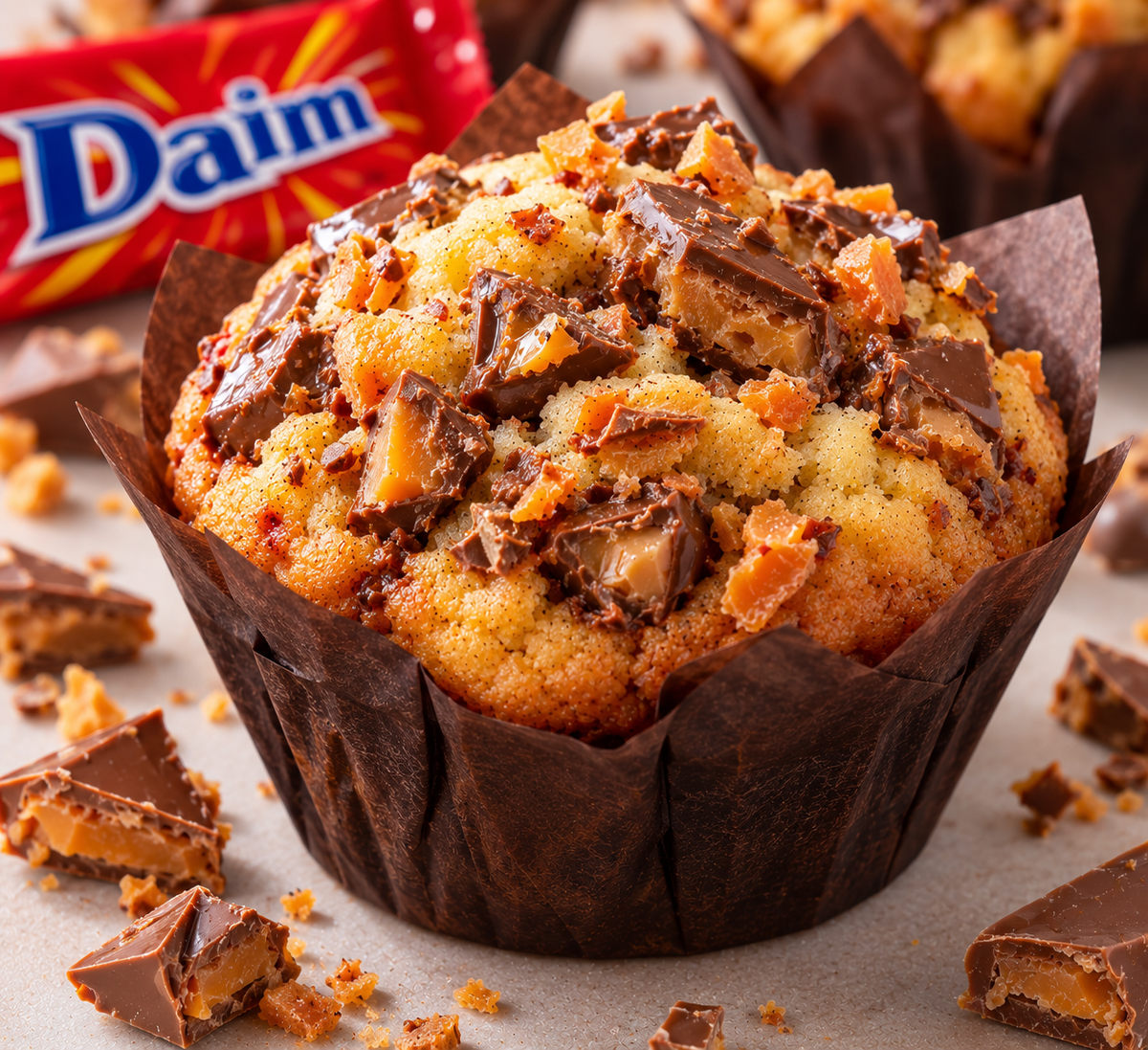 Muffin aux Daim sans gluten