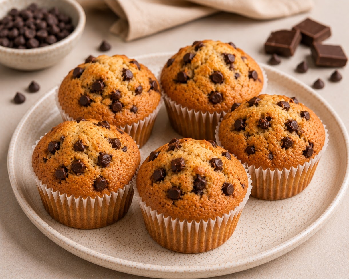 Muffins pépites de chocolat sans gluten