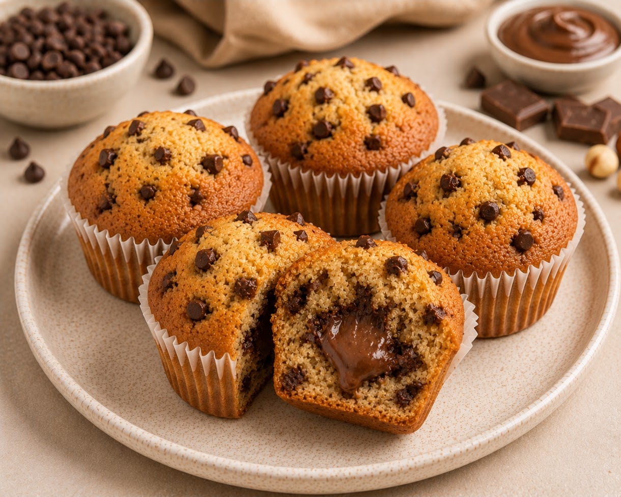 Muffins cœur chocolat sans gluten
