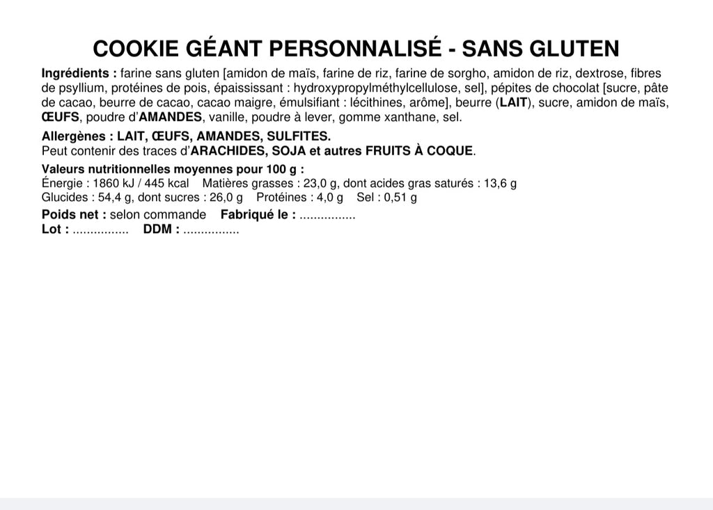 Pack anniversaire Enfant -100% sans gluten.
