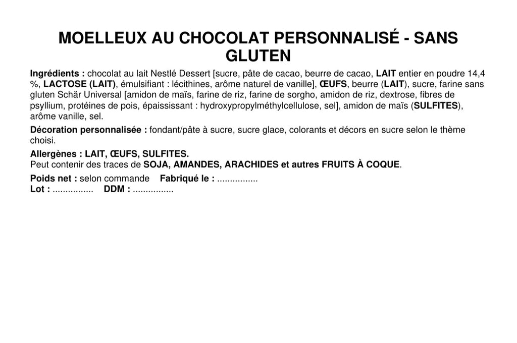 Pack anniversaire Enfant -100% sans gluten.
